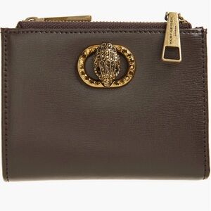 KURT GEIGER London Rich Chocolate Brown Bi-Fold Leather Wallet
